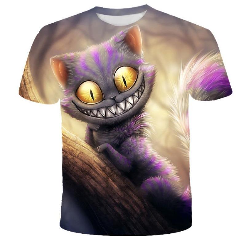 BOLIV MODA Streetwear 3D Animal T-shirt Man 3D Cat Printing Tees Grappige Hip Hop Heren Casual Korte Mouw T-shirts Zomer Top S