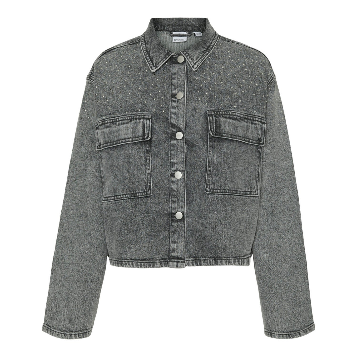 Vero moda Ellas Long Sleeve Studs Denim Shirt