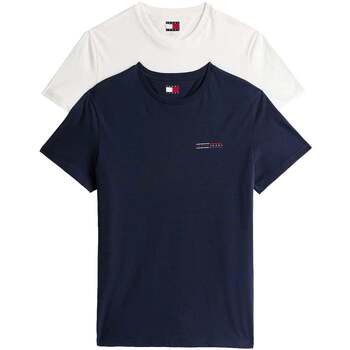 Tommy Jeans T-shirt  2 Pack Slim T-Shirts Ecru/Dark Night Navy