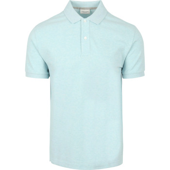Profuomo T-shirt  Piqué Poloshirt Aqua Blauw