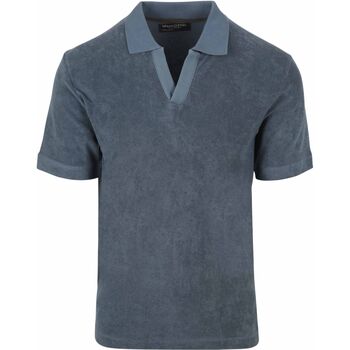 Marc O'Polo T-shirt  Poloshirt Riva Terry Cloth Blauw