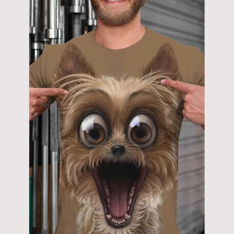 ETST WENDY 005 Zomer dieren T-shirt voor heren 3D kattenpatroon print T-shirt Casual korte mouw T-shirt Mode heren oversized kleding Streerwear 5XL