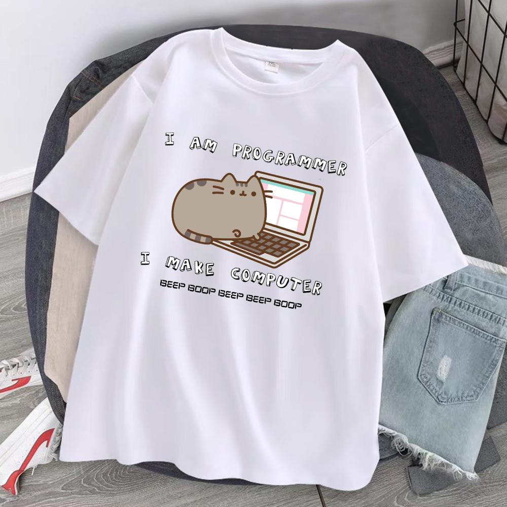 Enter Boutique Sports Clothing Collection Ik ben programmeur, ik maak computers, heren T-shirts, vintage casual tops, oversized, ademend, korte mouwen, heren katoenen kleding XL