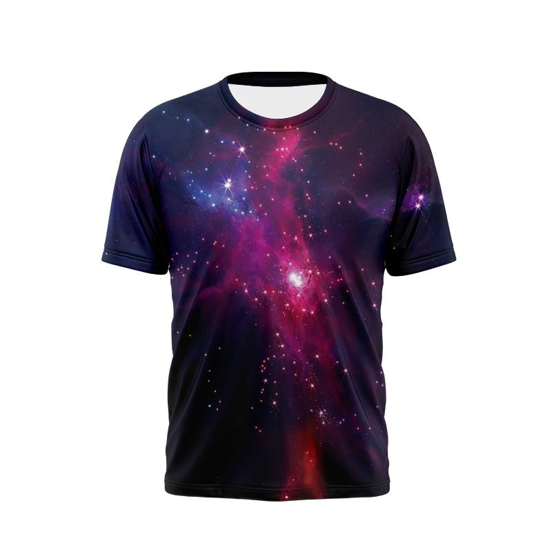 Kukebang Galaxy Heren T-shirts Ruimte Universum Bliksem 3D Print Streetwear Heren Dames O-hals Oversized T-shirt Harajuku Tees Tops Kleding S