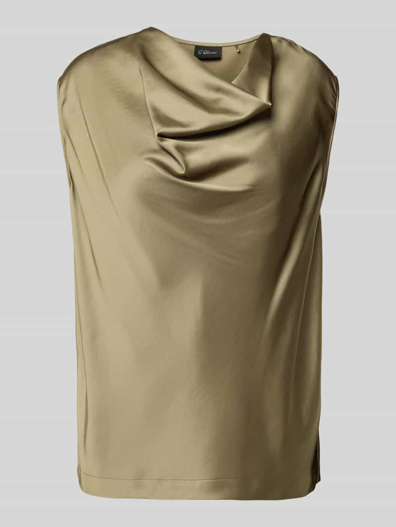 S.Oliver BLACK LABEL Shirttop met watervalkraag