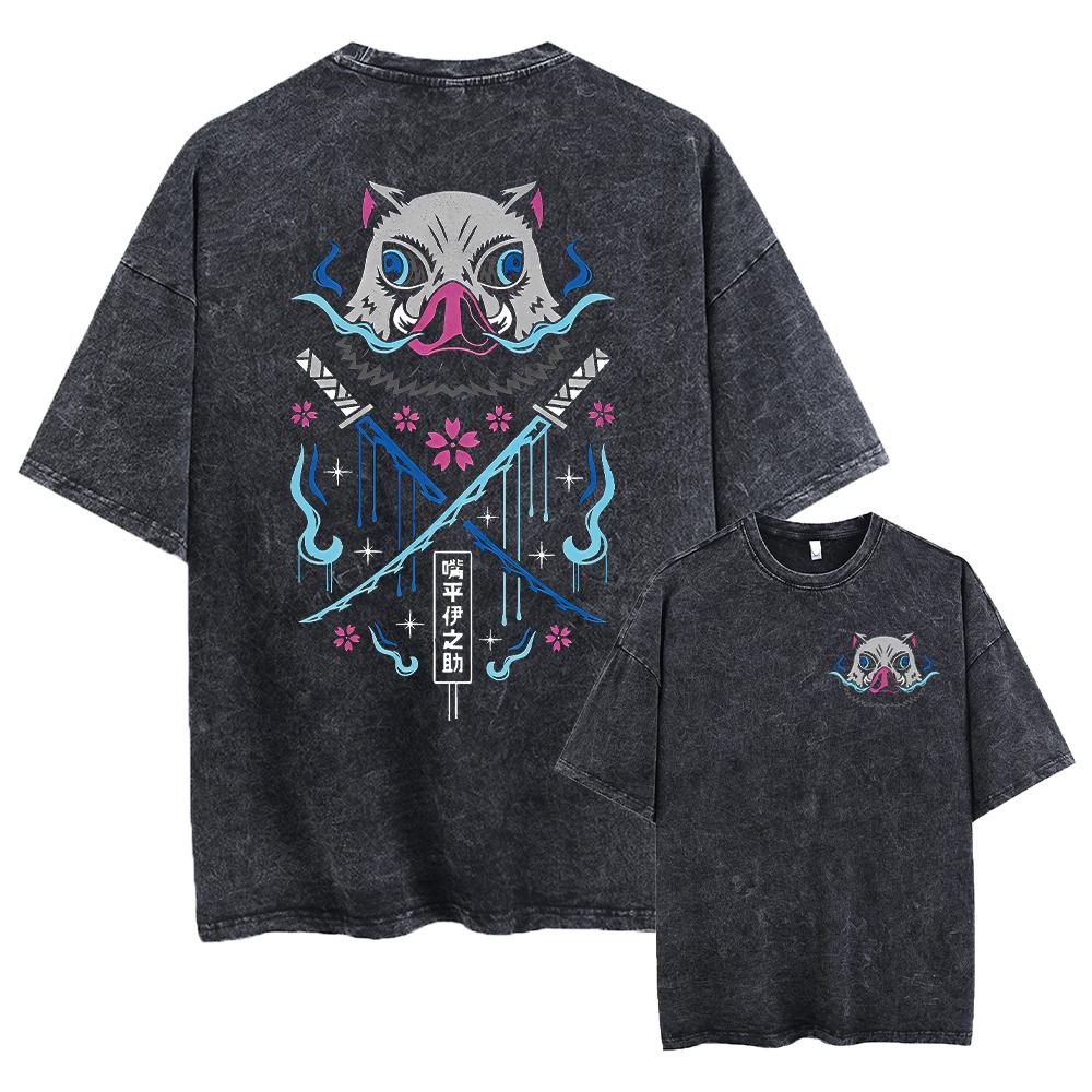 ETST 012 Hip Hop T-shirt Anime Bedrukt Streetwear Korte Mouw Vintage Japanse Grafische T-shirt Mannen Harajuku Casual Losse Gewassen T-shirts XL