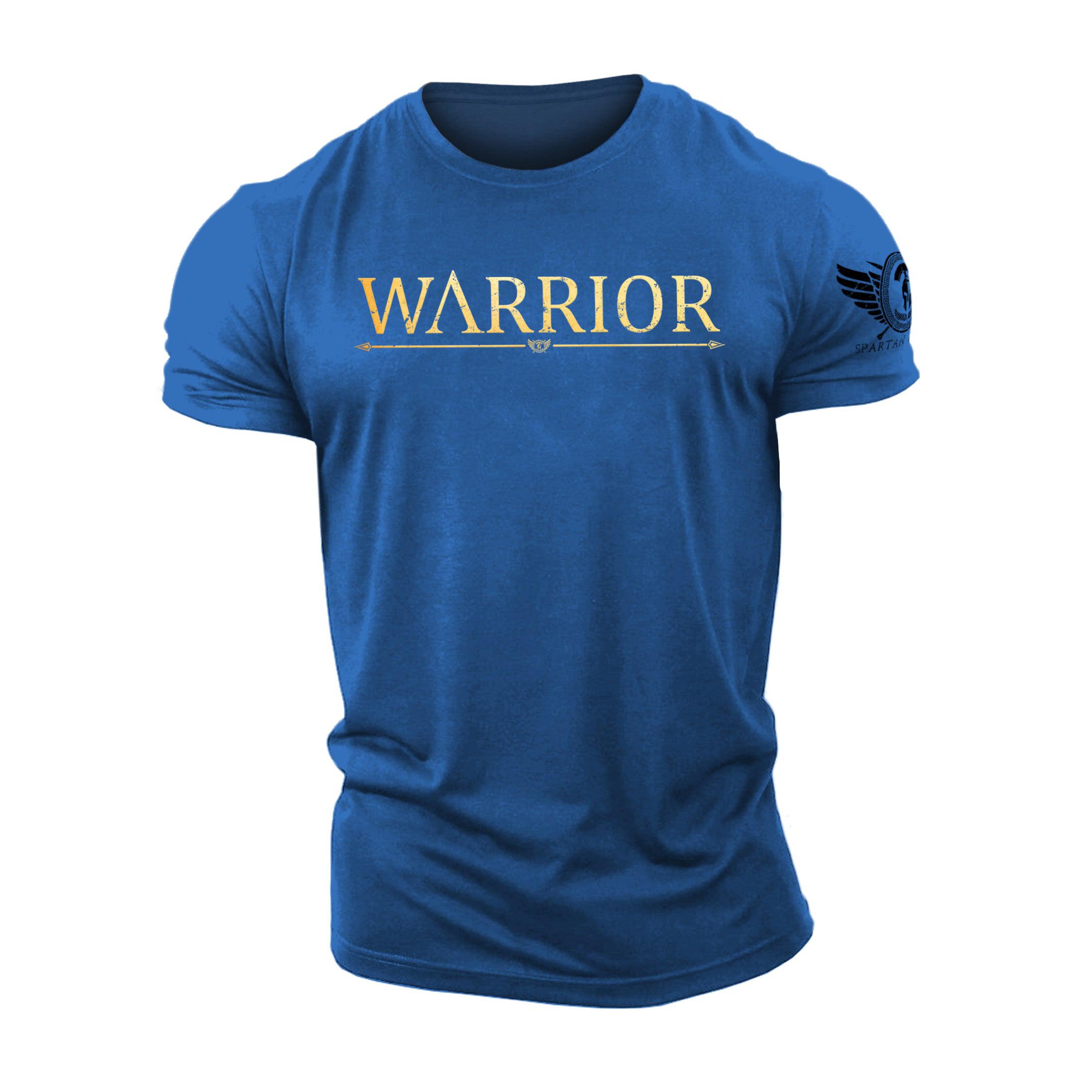 ETST 011 3D Printing Warrior Gold - Spartan Forged - Gym T-shirt Hoogwaardige Casual Heren Korte Mouwen Top Tough Guy T-shirt L