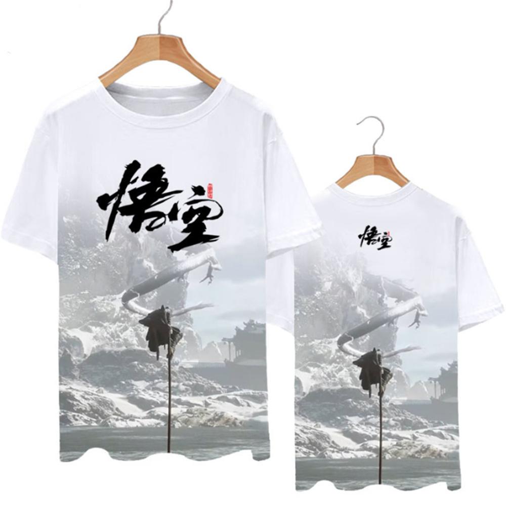 ETST 05 Hot Sale Rollenspellen Zwart Mythe Wukong Print T-shirt 3D Mode Mannen/Vrouwen Korte mouw T-shirt y2k Origineel heren T-shirt 6XL