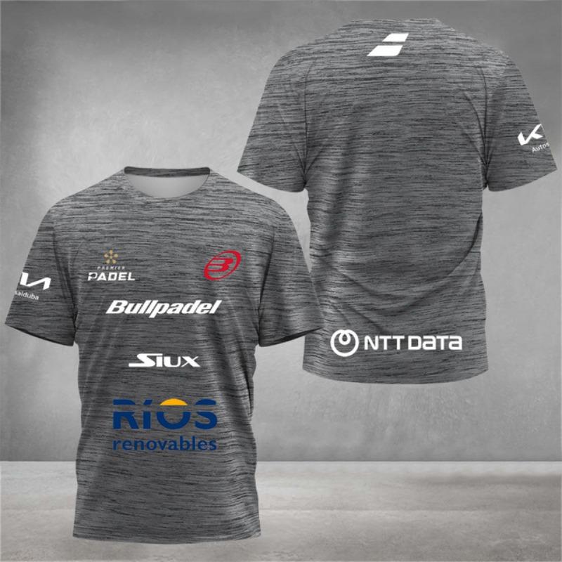 ETST 03 Snel drogende ademende padel tennis fans T-shirt heren tennis training korte mouwen kleding zomer 3D print o-hals T-shirts top L