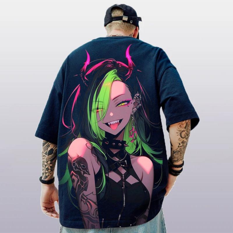 ETST WENDY 05 3D Anime Karakter Print Heren T-shirt 2024 Nieuw Oversized Korte Mouw T-shirt Voor Heren Street Hip-Hop Tee Top Snel Drogende T-shirts 6XL