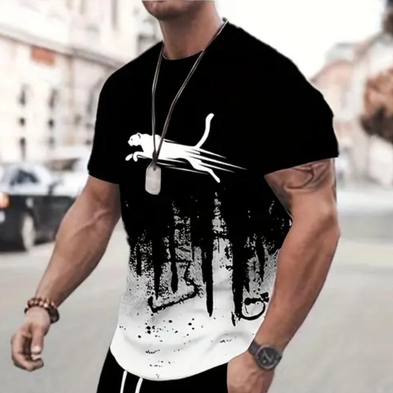 Transmission of love Zomer T-shirts voor heren 3D-print T-shirt Street Fashion korte mouwen T-shirts Losse heren Oversized tops T-shirts Kleding L