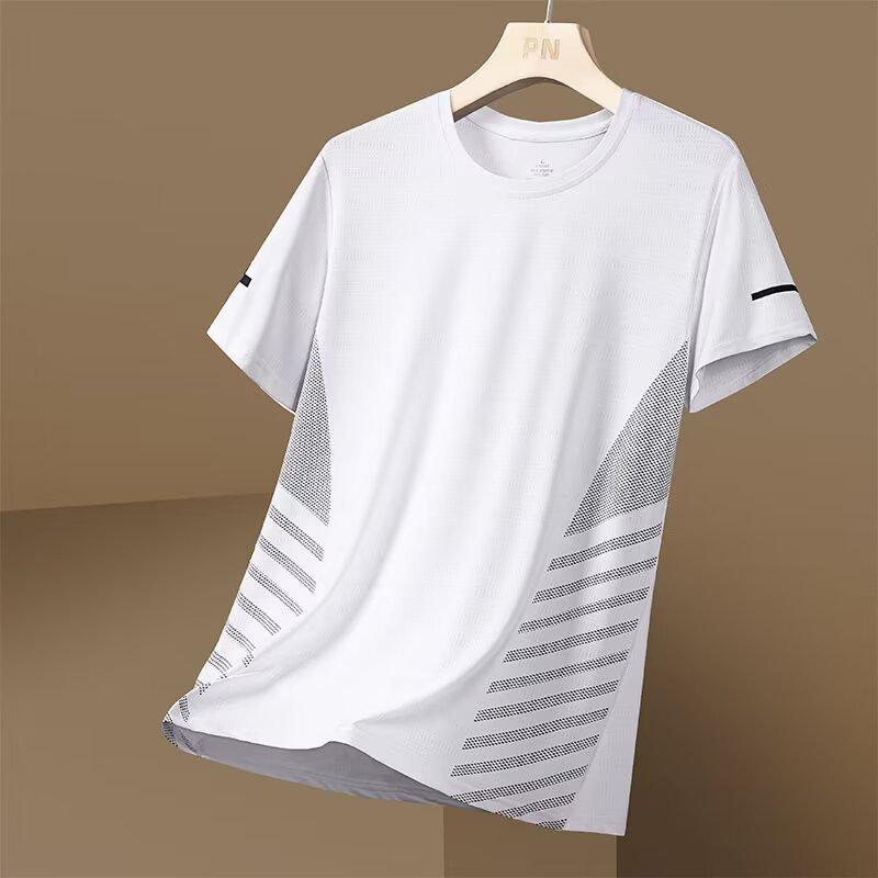 VantaGoods 2024 Heren Sneldrogend Ademend Ijs Zijde T-shirt met Korte Mouwen M wit