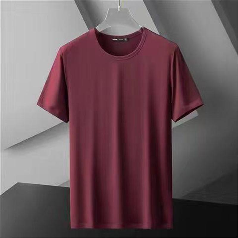 VantaGoods Heren Japans ijszijde zomer T-shirt - korte mouwen, effen kleur, snel drogend, elastisch modal katoen. XXL