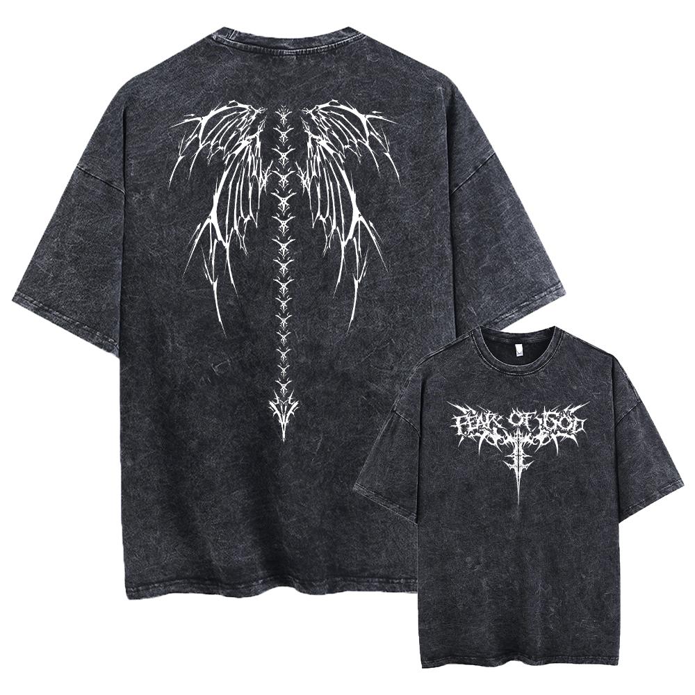 High End Unisex T-shirt Oversized T-shirts met print voor heren, vintage, zwaargewicht T-shirts, katoenen workout-shirts met acid wash, baggy T-shirts, straatmode, tops, unisex M