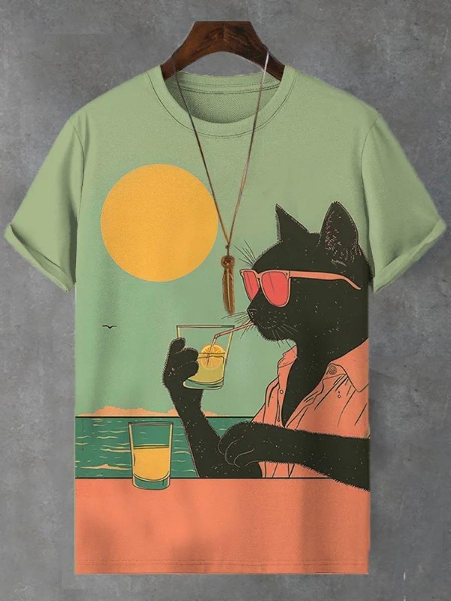 Chaokebang Grappige T-shirt met dierenprint voor heren, korte mouwen, tops, 3D-print, O-hals, shirts, feest, zomer, casual, herenkleding 6XL