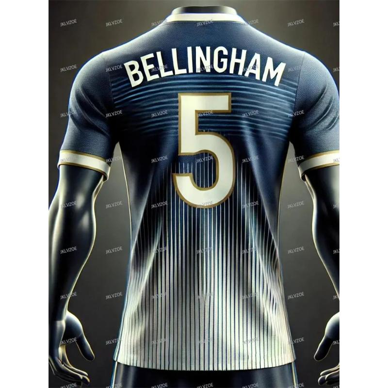 ETST35 Zomer 3D-geprinte No.5 BELLINGHAM voetbal ademende shirts heren sport kinderen korte mouwen sport T-shirt jongenskleding L