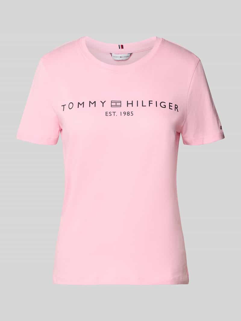 Tommy Hilfiger T-shirt REG CORP LOGO C-NK SS met een logo-opschrift