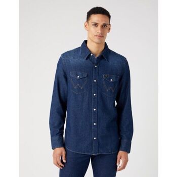 Wrangler Overhemd Lange Mouw  112341088 27MW-BLUE DARK STONE