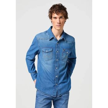 Wrangler Overhemd Lange Mouw  112341913 27MW-ICON MID STONE MEDIUM