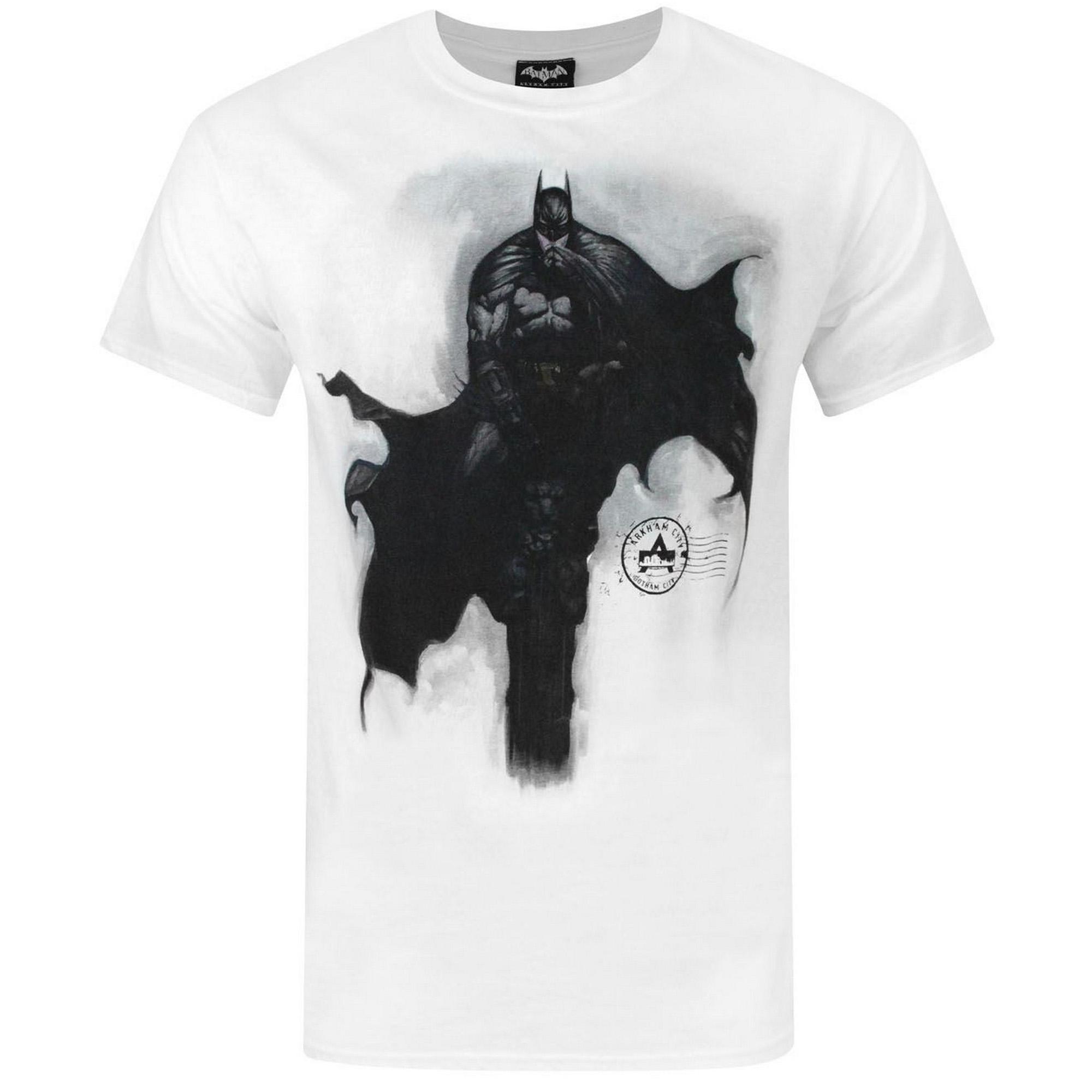Batman Arkham City Heren  Tower T-shirt 2XL wit