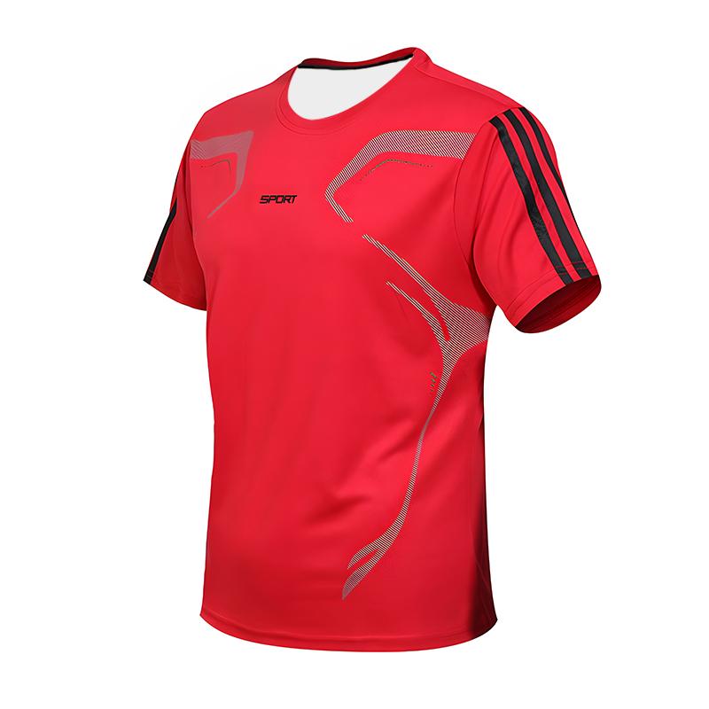 Nihao Sneldrogend sport-T-shirt met ronde hals Gym Jersey Fitness-T-shirt Trainer hardloop-T-shirt Ademende sportkleding voor heren XL