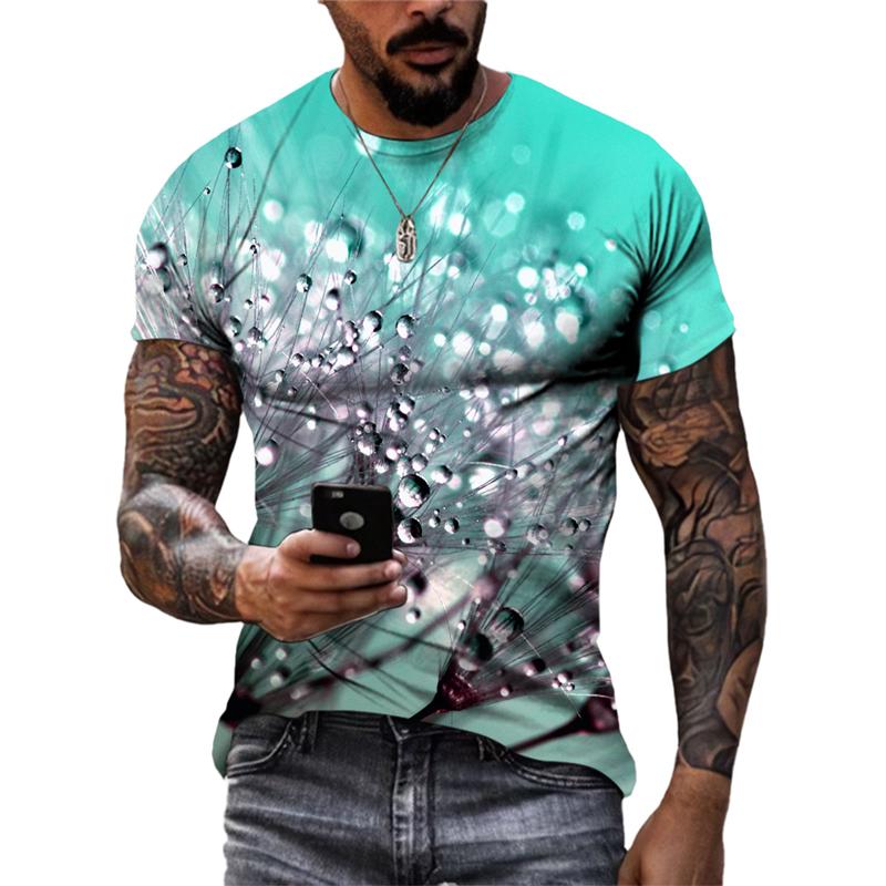 ETST WENDY 05 Nieuwe Creatieve Ochtenddauw Gras grafische t-shirts Zomer Mode Casual Mannen 3D Gedrukt Tees Ronde Hals Leisure Fun Korte mouw 6XL