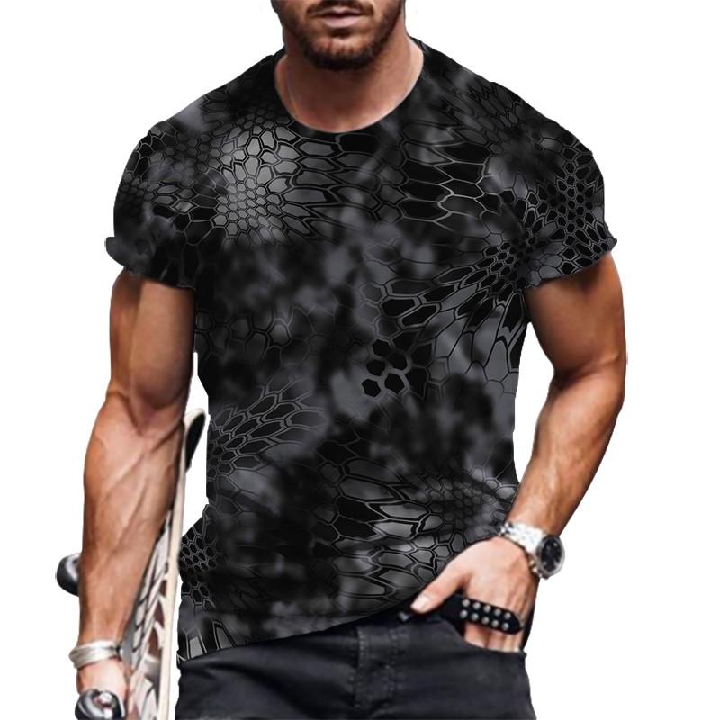Nihao Heren Camo T-shirts Korte Mouw Ronde Hals Zomer Training Sport Casual Tops Oversized Losse Ademende Straat Mannelijke T-shirts 6XL XL