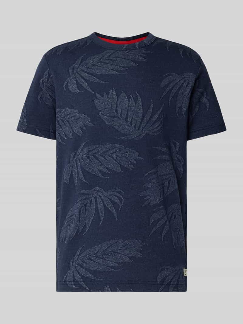 Lerros T-shirt  jacquard T-shirt voor heren