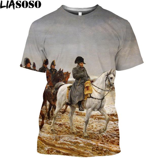 Baibao QIQI Napoleon T-shirt Napoleon Bonapart Retro Propaganda T-shirt Mode Man T-shirt Grafisch 6xl Trendy Vrijetijdskleding Korte Mouw T-shirt XL