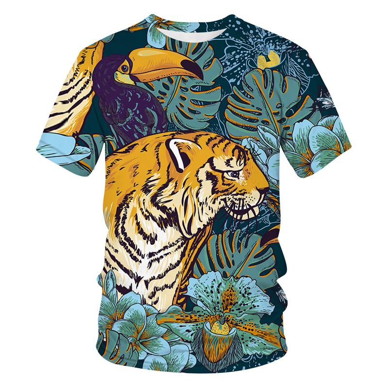 ETST WENDY 05 Zomer Mode Schilderen Dier grafische t-shirts Mannen 3D Casual Persoonlijkheid Trend Hip Hop harajuku Gedrukt O-hals streetwear Tees 6XL