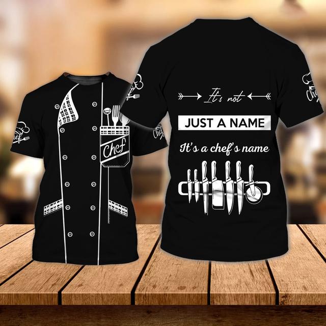 Xin nan zhuang Heren T-shirt Chef Breed Oversized Tops Punk 3D Print T-shirt Mannelijk Casual Mode Zomer Ronde Hals Korte Mouw Dagelijks 6XL