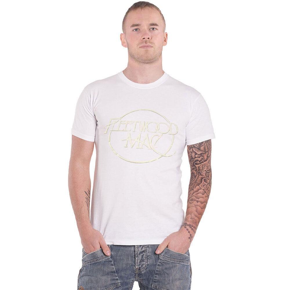 Pertemba FR - Apparel Fleetwood Mac Unisex volwassen logo katoenen hoogbouw T-shirt L wit