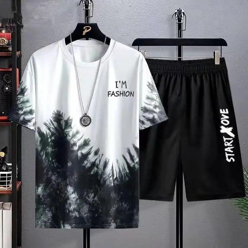 ETST WENDY 05 Wolf Koning T-shirt Sets Zomer 3d Print Wolf T-shirt Trainingspakken Mode 2 Delige Set Mannen Tees Heren T-shirt shorts Set Mannen Outfit M