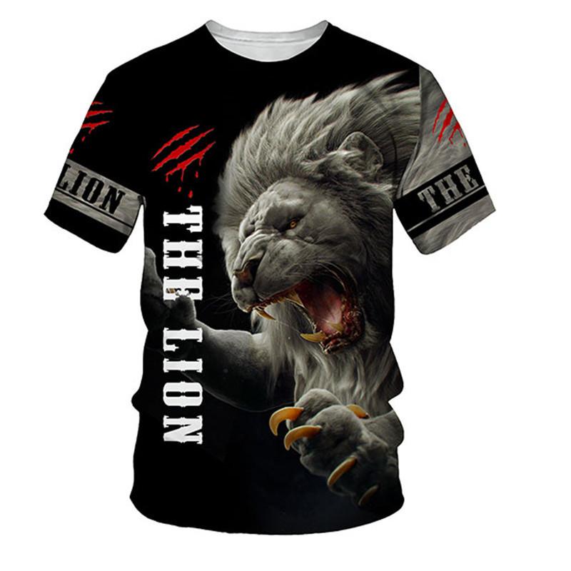 HerSight 3D Dieren T-shirt Man Tijger Afdrukken Tee Shirts Grappige Hip Hop Mannen Vrouwen Casual Top 6XL