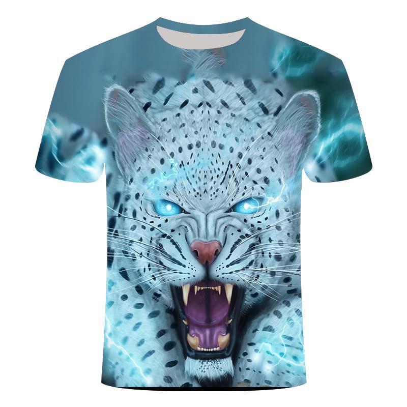 HerSight Streetwear Leeuw 3D T-shirt Mannen Vrouwen Gedrukt Top Casual Koppels Punk T-shirts Ronde Hals Korte Mouw Tee 6XL