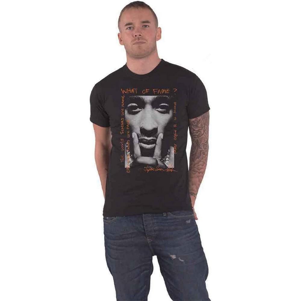Pertemba FR - Apparel Tupac Shakur Unisex Volwassene What Of Fame℃ Katoenen T-shirt XL zwart