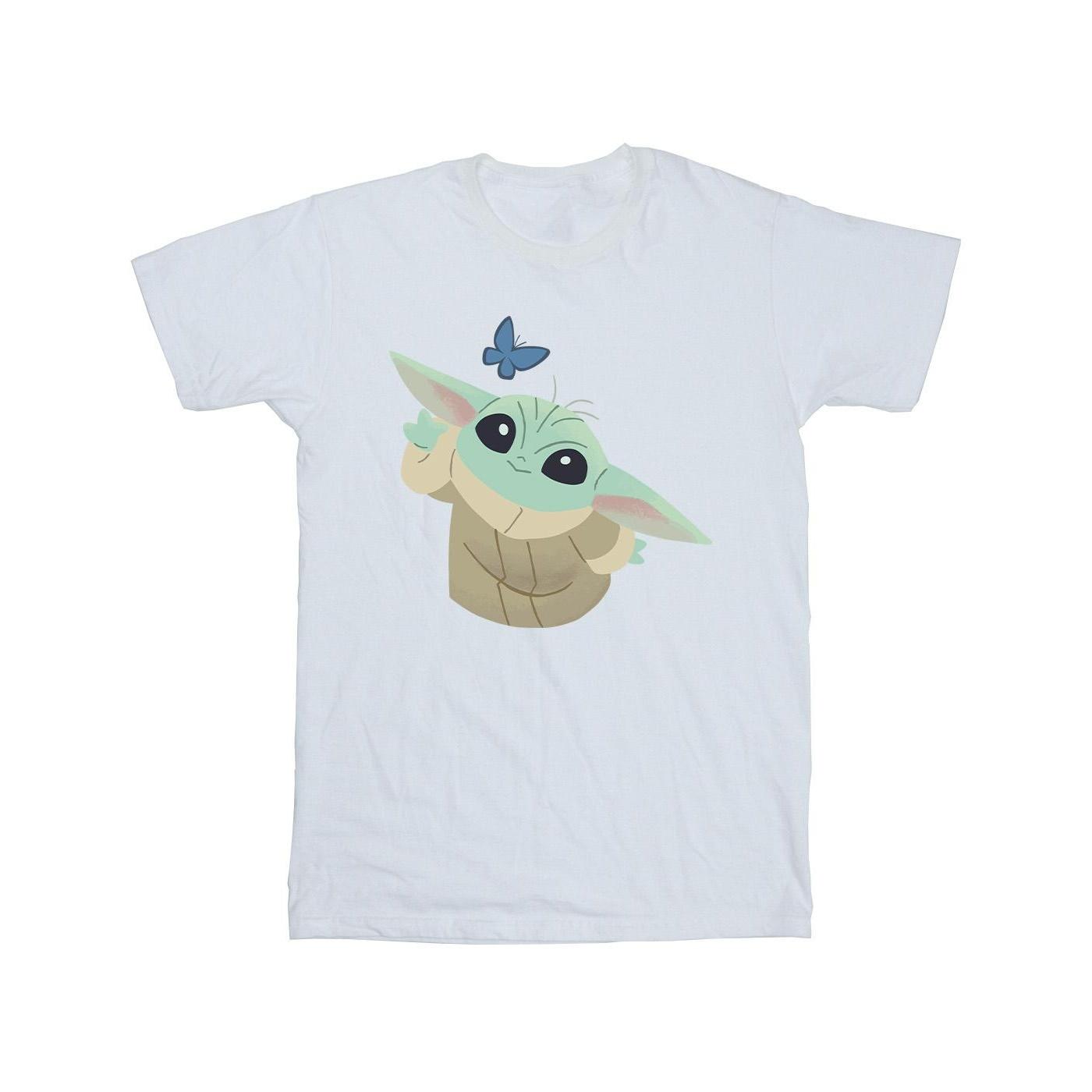 Star Wars Mens The Mandalorian Butterfly Catching T-Shirt XL