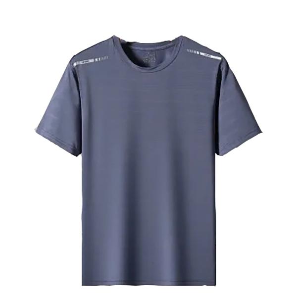 Queshark (L-8XL)Zomer Ice Silk Snel Droog Sport T-shirt Heren Kamperen Wandelen Vissen Shirt Ronde Hals Ademend Hardlopen Fitness Tops BB673 8XL grijs