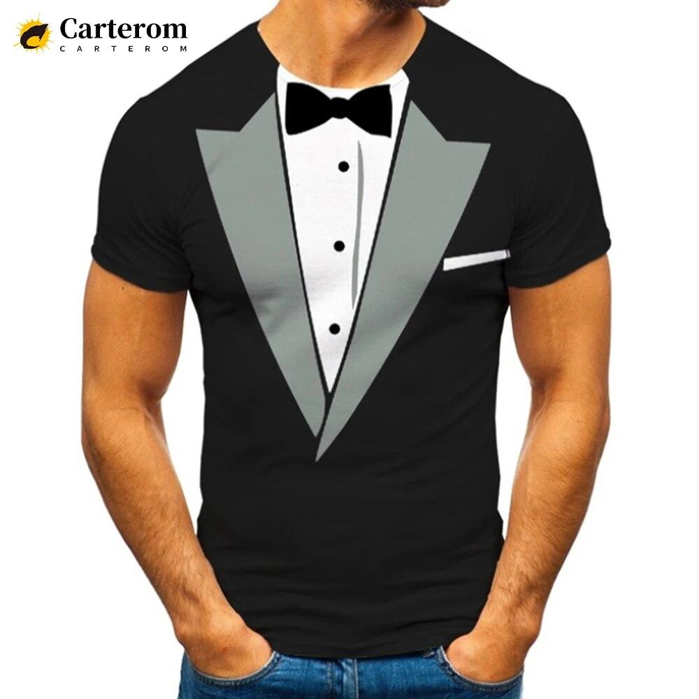 Bobby 2 Neppak 3D-geprint T-shirt Smoking Retro Stropdas Pak Patroon Modetrend Grappig T-shirt Mannen Gepersonaliseerd Casual T-shirt XL