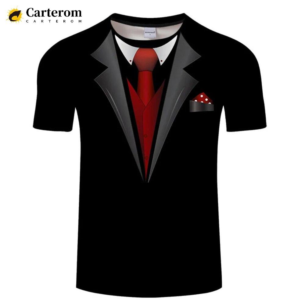 Bobby 2 Neppak 3D-geprint T-shirt Smoking Retro Stropdas Pak Patroon Modetrend Grappig T-shirt Mannen Gepersonaliseerd Casual T-shirt XXXL