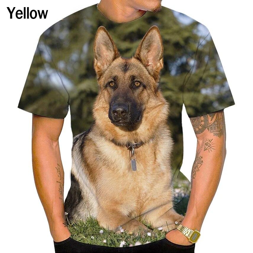 Xin nan zhuang Zomer Casual Cool T-shirt Unisex Grappige Schattige Hond 3D Geprint Korte Mouw L