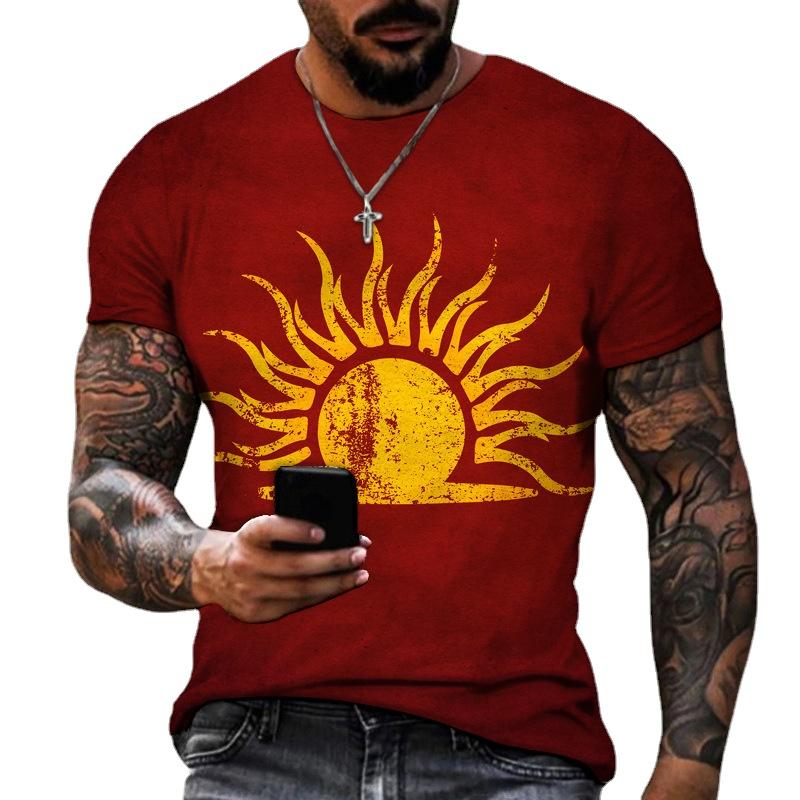HerSight Ademende mannen zomer outfit tee 3D streetwear bedrukte t-shirt casual o hals sportwear t-shirts korte mouw losse tops XL