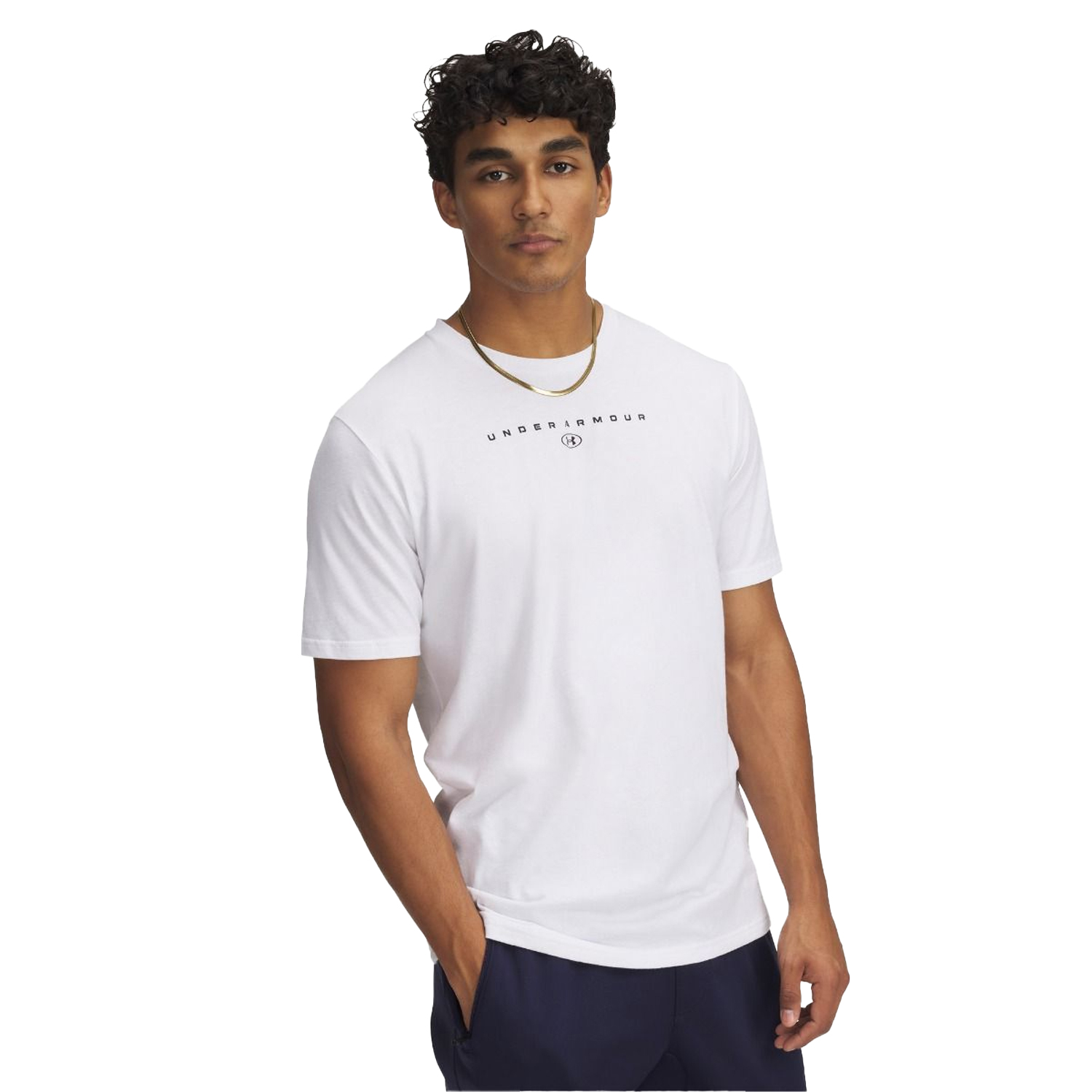 Under Armour Heren t-shirt met korte mouwen en gestapeld logo