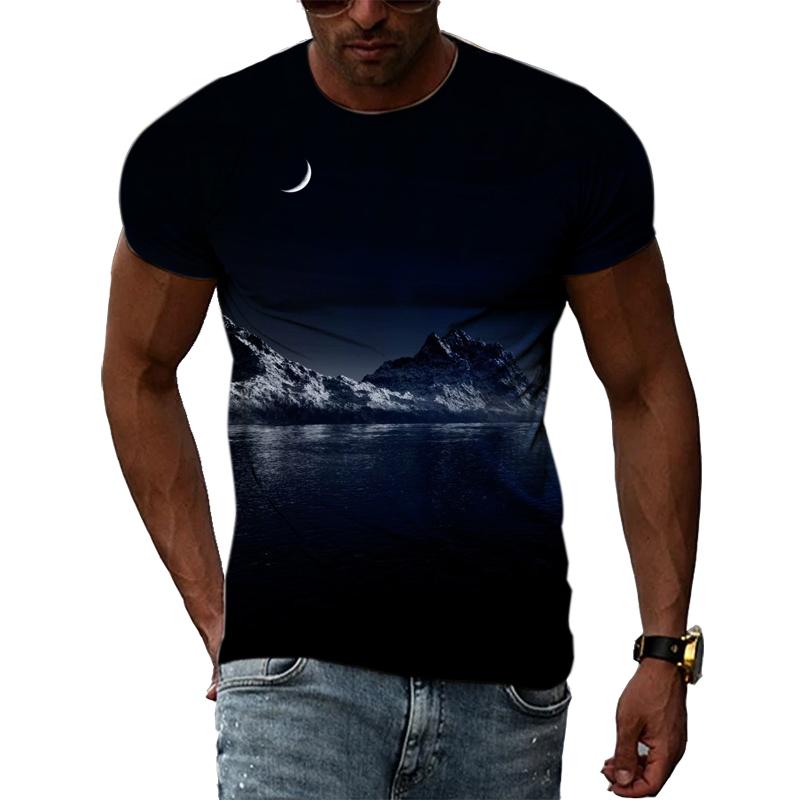 ETST WENDY 05 Zomer Alpine Lake grafische t-shirts Mannen Mode Landschap 3D Gedrukt Tees Hiphop Street Style Casual Dagelijks O-hals Korte mouwen 3XL