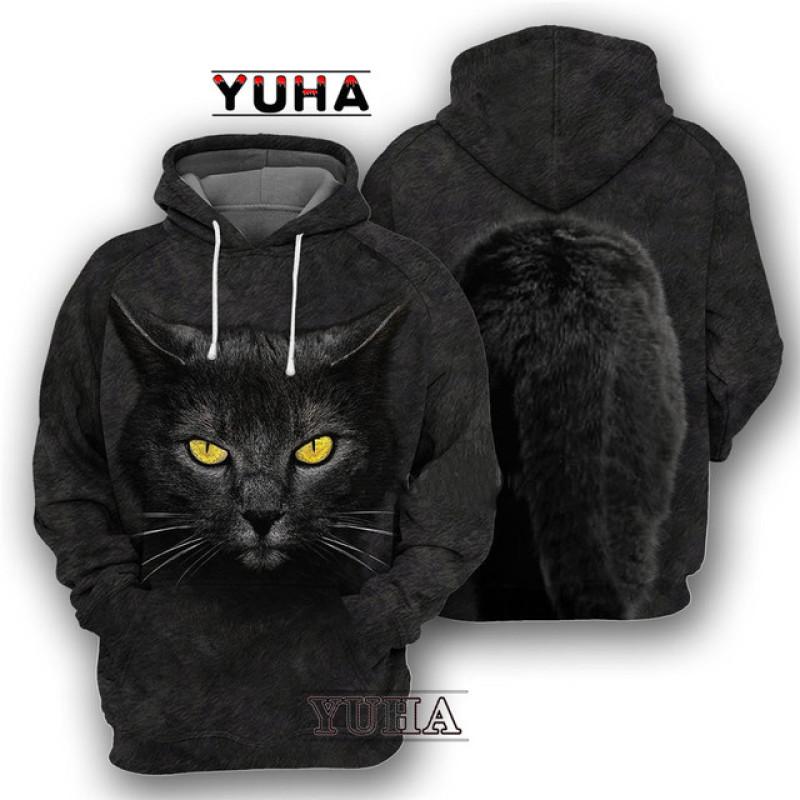 Xiao Xiang Dieren Wolf/Wasbeer/Kat Mannen Hoodies 3D Grafische Lente Herfst Hoodies Trui Tops Casual Sweatshirts Harajuku Mannen kleding XXL