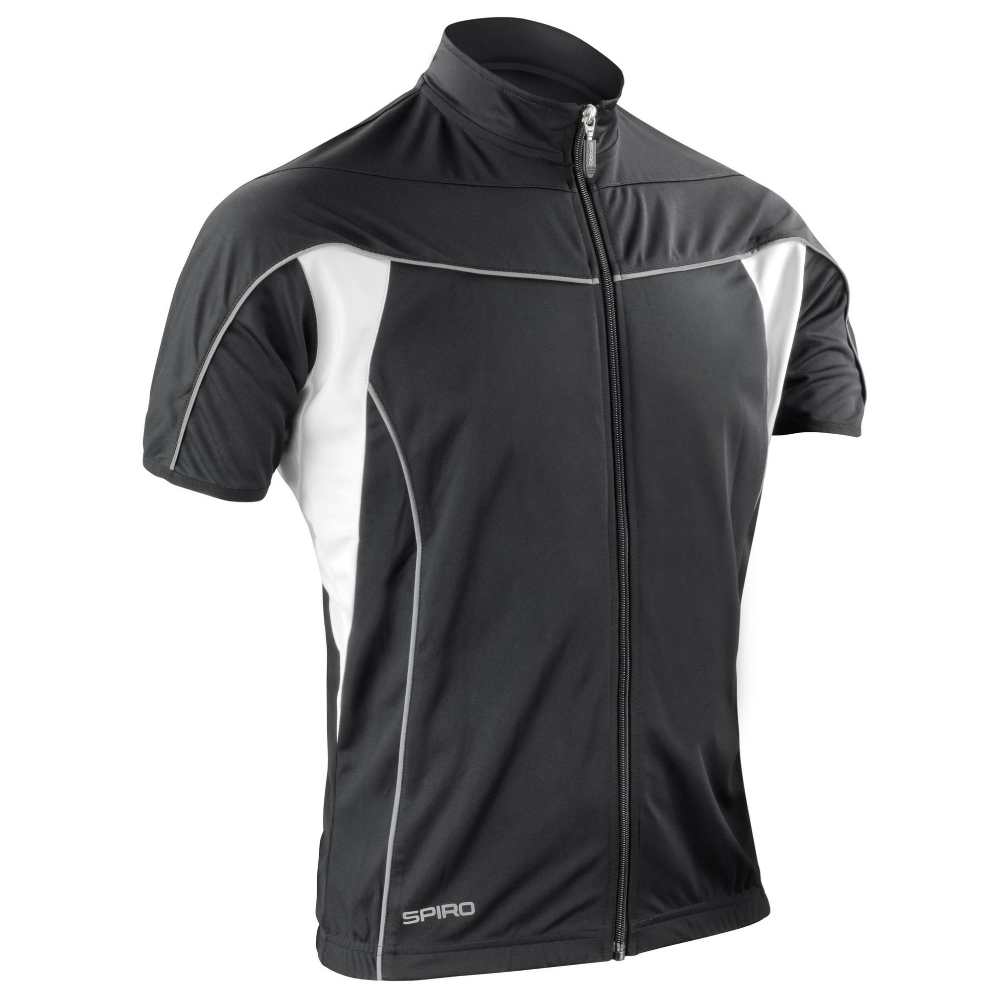 Spiro Heren Bikewear prestatiejack met volledige ritssluiting S zwart/wit