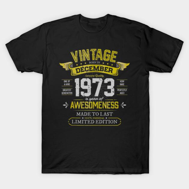 YSM Cotton Tshirt Heren Zwart Print T-shirt Super Large TShirt beste van 1973 vintage 47e cadeau december 1973 retro No-Cut Transfer Paper Print Katoenen T-shirt 6XL zwart