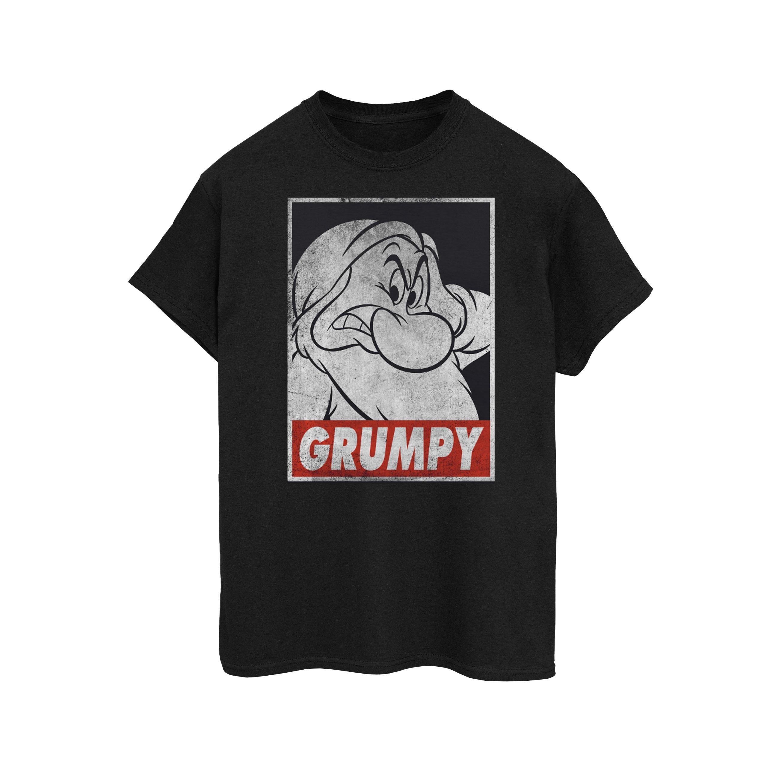 Pertemba FR - Apparel Sneeuwwitje en de zeven dwergen Heren chagrijnig poster katoenen T-shirt XL