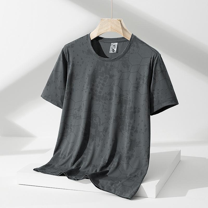Phoca largha Heren Sneldrogend Trainingsshirts Vochtafvoerend Hardlopen Atletisch Prestatie Korte mouwen T-shirts Stretch Heren Zomer Informeel Ademend Gym Top T-shirt 7XL