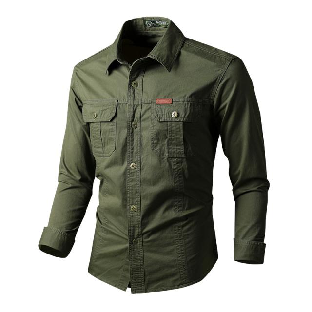 Hapyline Heren Army Tactical SWAT Soldaten Militair Combat Shirt Heren Lange Mouw Shirt Heren Slim Fit Tactisch Shirt Ademend Sport Tops XL legergroene kleur